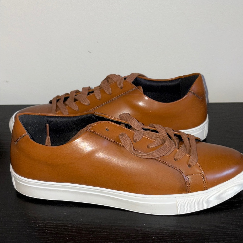 Alfani Tan Leather Men's Sneakers